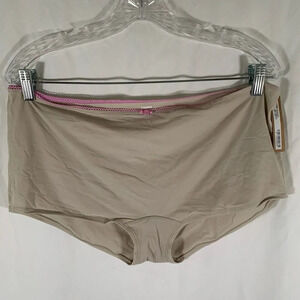 Skims Panties Women's 3X Beige Pink Lace Trim Pull On Stretchy Flower New